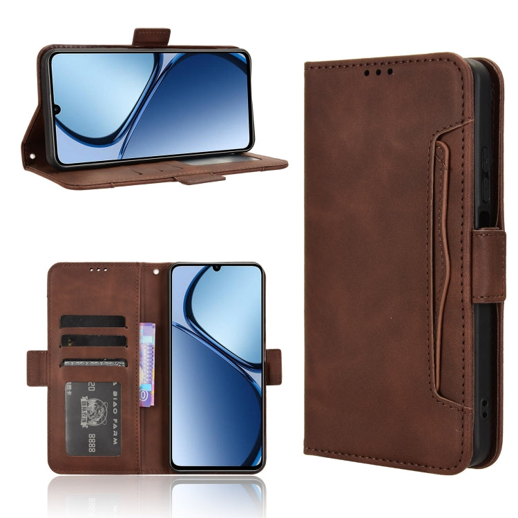 Custodia per telefono in pelle con slot per schede di consistenza al polpaccio, For Realme GT 6 / GT 6T / GT Neo6, For Realme C63 4G / C61 4G / Narzo N63 4G, For Realme 12 Lite 4G, For Realme GT Neo6 SE 5G