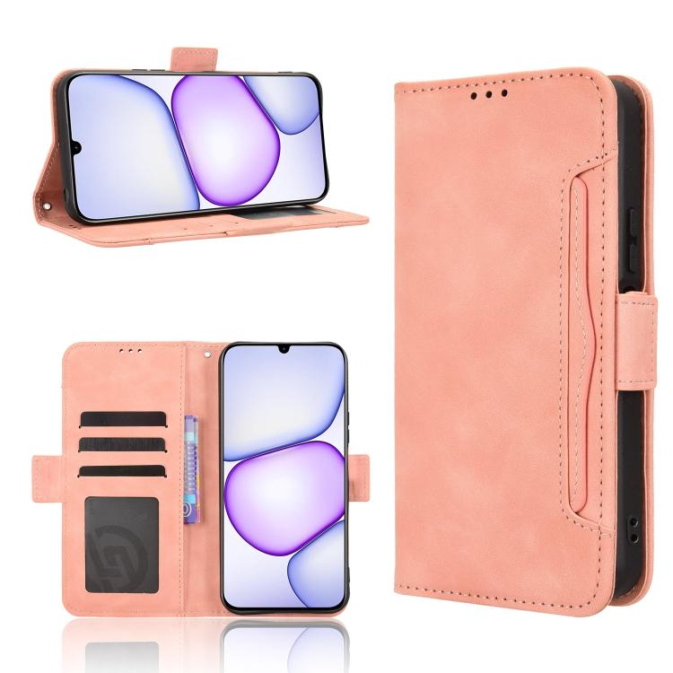 Custodia per telefono in pelle con slot per schede di consistenza al polpaccio, For Realme 16T 5G, For Realme C100i 4G / C100x 4G, For Realme C100 4G, For Realme C83 5G / P4 Lite 5G