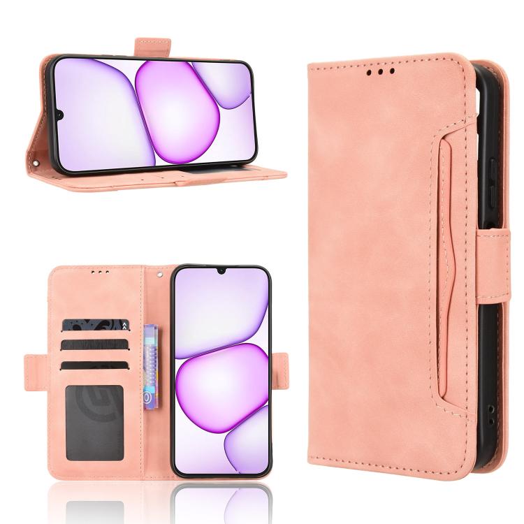 Custodia per telefono in pelle con slot per schede di consistenza al polpaccio, For Realme 16T 5G, For Realme C100i 4G / C100x 4G, For Realme C100 4G, For Realme C83 5G / P4 Lite 5G