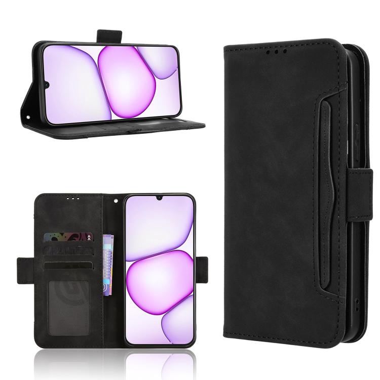 Custodia per telefono in pelle con slot per schede di consistenza al polpaccio, For Realme 16T 5G, For Realme C100i 4G / C100x 4G, For Realme C100 4G, For Realme C83 5G / P4 Lite 5G