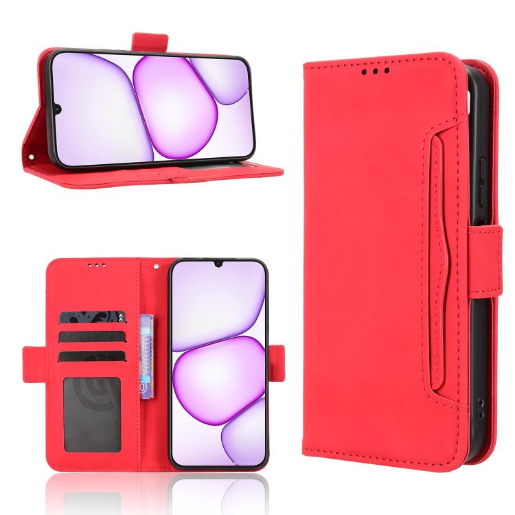 Custodia per telefono in pelle con slot per schede di consistenza al polpaccio, For Realme 16T 5G, For Realme C100i 4G / C100x 4G, For Realme C100 4G, For Realme C83 5G / P4 Lite 5G