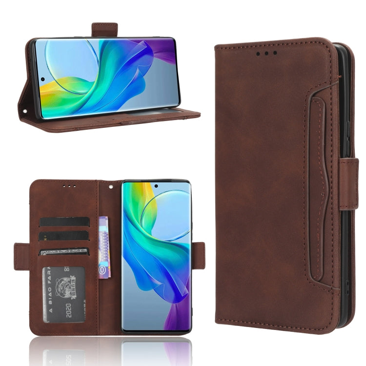 Custodia per telefono in pelle con slot per schede di consistenza al polpaccio, For vivo S17 5G / S17 Pro, For vivo S17e, For vivo Y78 Plus, For vivo Y16 / iQOO Z7i