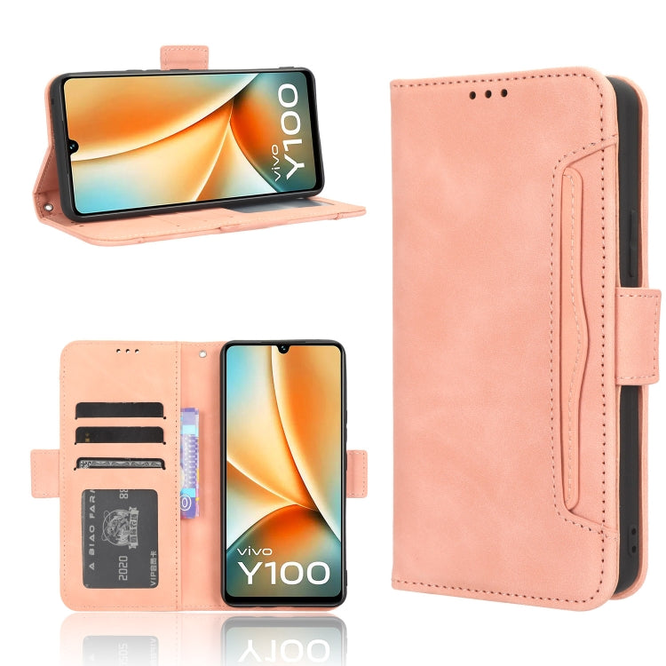 Custodia per telefono in pelle con slot per schede di consistenza al polpaccio, For vivo Y100 5G, For vivo Y33T 2023, For vivo Y33T / Y33s / Y21 / Y21s