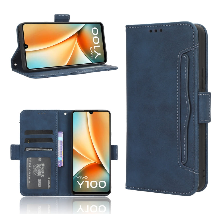 Custodia per telefono in pelle con slot per schede di consistenza al polpaccio, For vivo Y100 5G, For vivo Y33T 2023, For vivo Y33T / Y33s / Y21 / Y21s