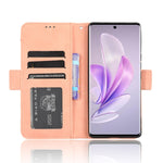 Custodia per telefono in pelle con slot per schede di consistenza al polpaccio, For vivo S17 5G / S17 Pro, For vivo S17e, For vivo Y78 Plus, For vivo Y16 / iQOO Z7i