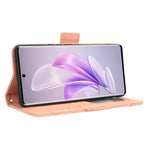 Custodia per telefono in pelle con slot per schede di consistenza al polpaccio, For vivo S17 5G / S17 Pro, For vivo S17e, For vivo Y78 Plus, For vivo Y16 / iQOO Z7i