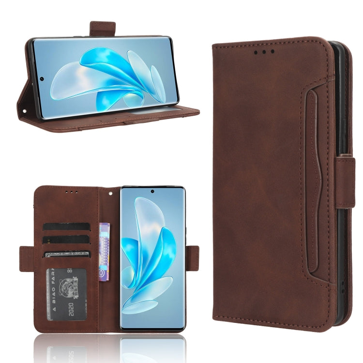 Custodia per telefono in pelle con slot per schede di consistenza al polpaccio, For vivo S17 5G / S17 Pro, For vivo S17e, For vivo Y78 Plus, For vivo Y16 / iQOO Z7i