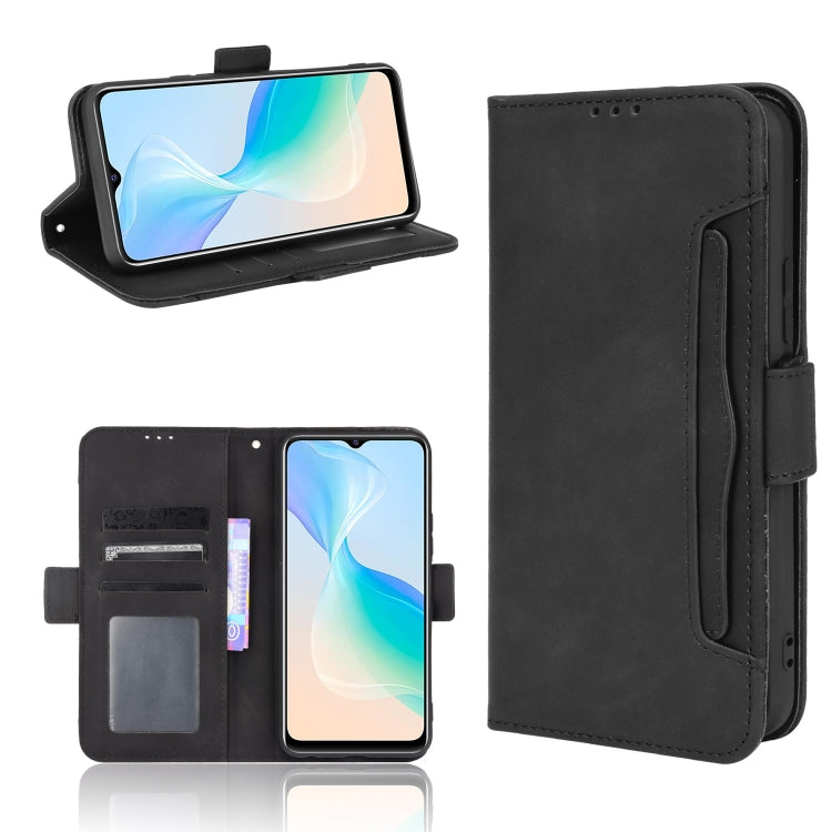 Custodia per telefono in pelle con slot per schede di consistenza al polpaccio, For vivo Y100 5G, For vivo Y33T 2023, For vivo Y33T / Y33s / Y21 / Y21s