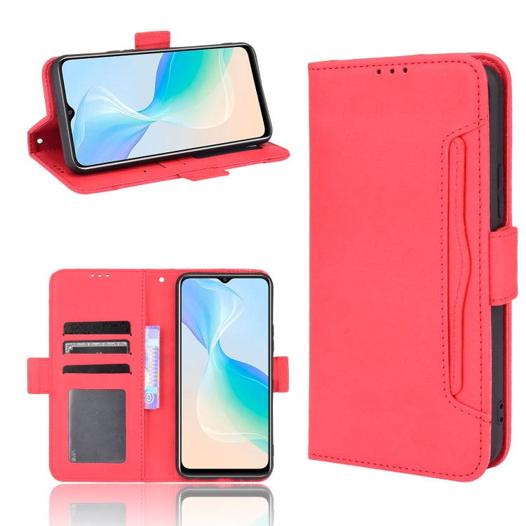 Custodia per telefono in pelle con slot per schede di consistenza al polpaccio, For vivo Y100 5G, For vivo Y33T 2023, For vivo Y33T / Y33s / Y21 / Y21s