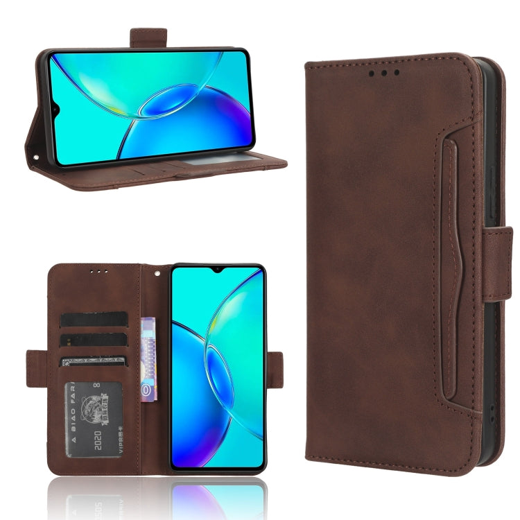 Custodia per telefono in pelle con slot per schede di consistenza al polpaccio, For vivo Y17s 4G, For vivo V29e 5G, For vivo Y27 / Y36 5G / 4G, For vivo Y35+ 5G