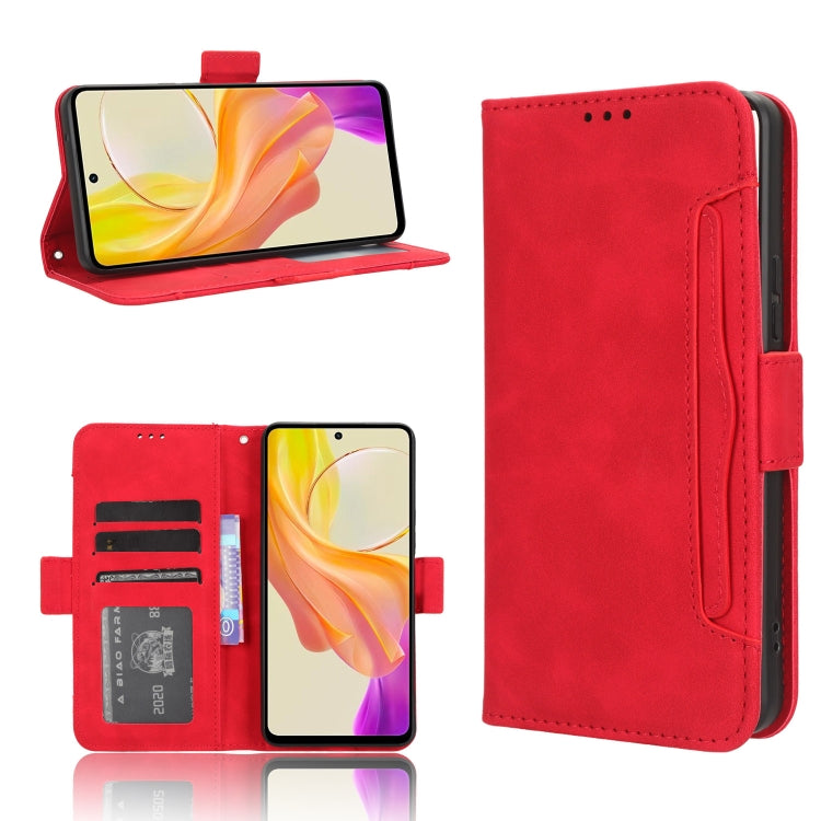 Custodia per telefono in pelle con slot per schede di consistenza al polpaccio, For vivo Y17s 4G, For vivo V29e 5G, For vivo Y27 / Y36 5G / 4G, For vivo Y35+ 5G