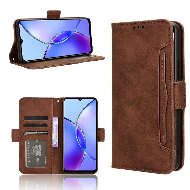 Custodia per telefono in pelle con slot per schede di consistenza al polpaccio, For vivo Y17s 4G, For vivo V29e 5G, For vivo Y27 / Y36 5G / 4G, For vivo Y35+ 5G
