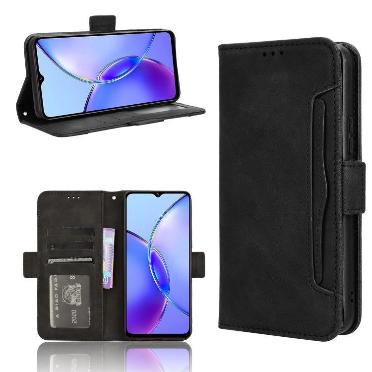 Custodia per telefono in pelle con slot per schede di consistenza al polpaccio, For vivo Y100 5G, For vivo Y33T 2023, For vivo Y33T / Y33s / Y21 / Y21s