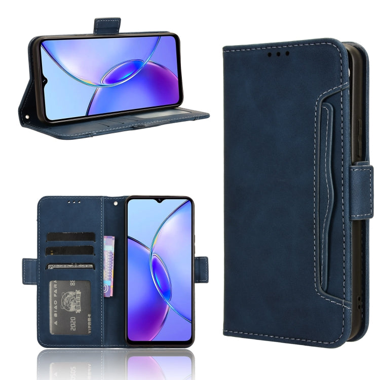 Custodia per telefono in pelle con slot per schede di consistenza al polpaccio, For vivo Y100 5G, For vivo Y33T 2023, For vivo Y33T / Y33s / Y21 / Y21s