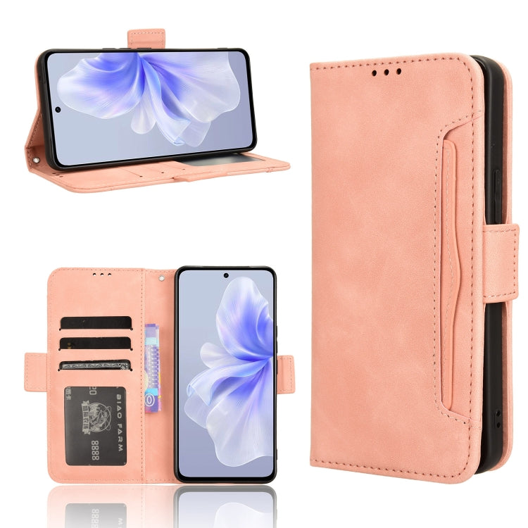 Custodia per telefono in pelle con slot per schede di consistenza al polpaccio, For vivo S18e 5G, For vivo X100 Pro 5G, For vivo X100 5G, For vivo V29E / Y200 5G