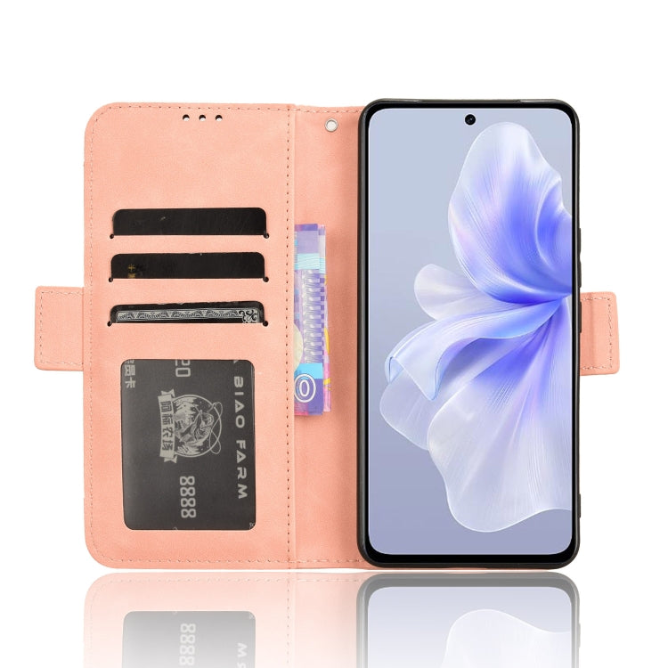 Custodia per telefono in pelle con slot per schede di consistenza al polpaccio, For vivo S18e 5G, For vivo X100 Pro 5G, For vivo X100 5G, For vivo V29E / Y200 5G