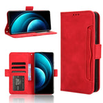 Custodia per telefono in pelle con slot per schede di consistenza al polpaccio, For vivo S18e 5G, For vivo X100 Pro 5G, For vivo X100 5G, For vivo V29E / Y200 5G