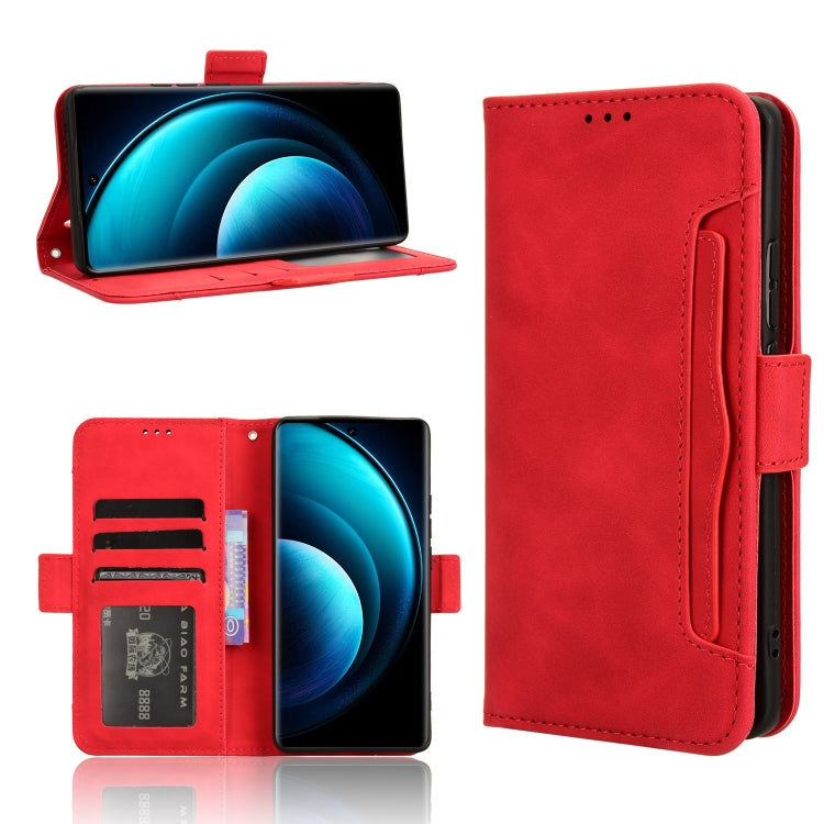 Custodia per telefono in pelle con slot per schede di consistenza al polpaccio, For vivo S18e 5G, For vivo X100 Pro 5G, For vivo X100 5G, For vivo V29E / Y200 5G