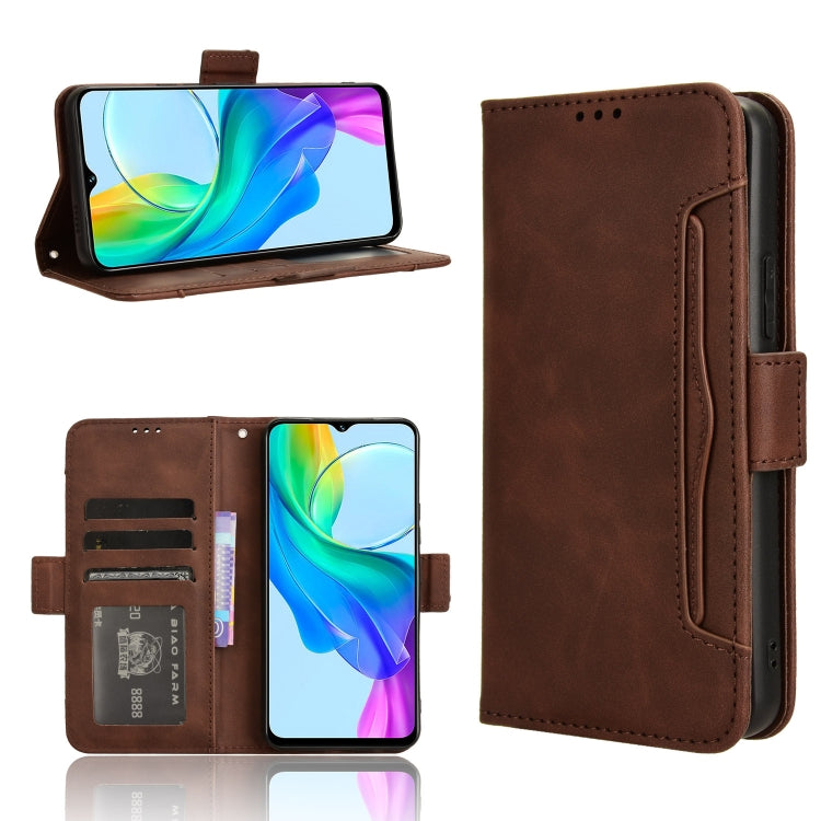 Custodia per telefono in pelle con slot per schede di consistenza al polpaccio, For vivo Y03 4G, For vivo Y200e 5G / Y100 5G IND, For vivo S18 5G / S18 Pro 5G, For vivo V30 5G / V30 Pro 5G