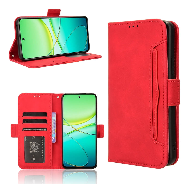 Custodia per telefono in pelle con slot per schede di consistenza al polpaccio, For vivo S19 5G, For vivo Y28 4G, For vivo X100 Ultra 5G, For vivo Y38 5G / Y200i 5G