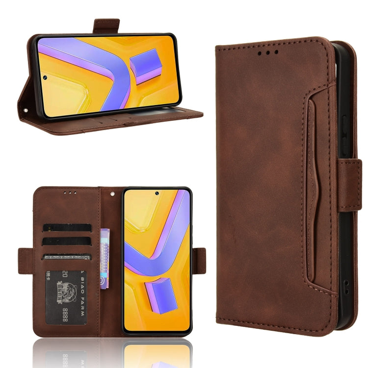 Custodia per telefono in pelle con slot per schede di consistenza al polpaccio, For vivo Y03 4G, For vivo Y200e 5G / Y100 5G IND, For vivo S18 5G / S18 Pro 5G, For vivo V30 5G / V30 Pro 5G