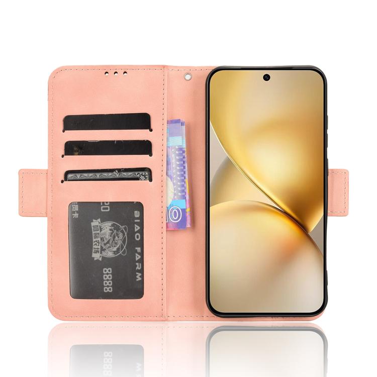 Custodia per telefono in pelle con slot per schede di consistenza al polpaccio, For vivo X200 Pro mini 5G, For vivo X200 Pro 5G, For vivo V40 Lite 4G / 5G IDN, For vivo V40e 5G / iQOO Z9S 5G