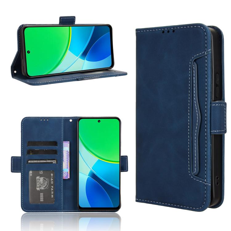 Custodia per telefono in pelle con slot per schede di consistenza al polpaccio, For vivo Y04 4G / Y29s 5G, For vivo V50 5G, For vivo Y19s 4G, For vivo X200 5G