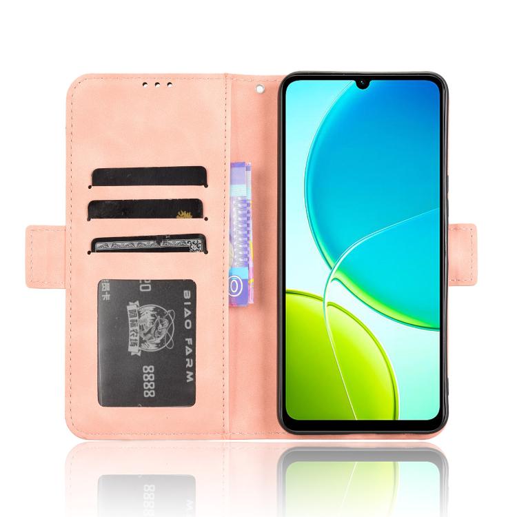 Custodia per telefono in pelle con slot per schede di consistenza al polpaccio, For vivo Y04 4G / Y29s 5G, For vivo V50 5G, For vivo Y19s 4G, For vivo X200 5G