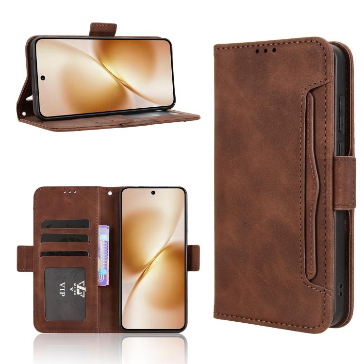 Custodia per telefono in pelle con slot per schede di consistenza al polpaccio, For vivo V60 5G, For vivo X200 FE / S30 Pro mini, For vivo X200s 5G, For vivo T4 5G / iQOO Z10 5G Global