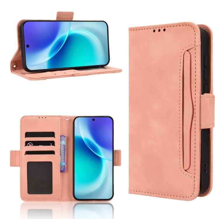 Custodia per telefono in pelle con slot per schede di consistenza al polpaccio, For vivo X300, For vivo V60 Lite 4G / 5G, For vivo Y31 5G 2025, For vivo Y400 4G / 5G / iQOO Z10 Lite 4G