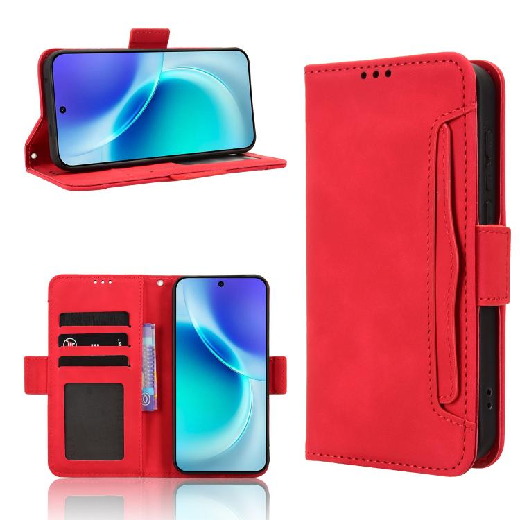 Custodia per telefono in pelle con slot per schede di consistenza al polpaccio, For vivo X300, For vivo V60 Lite 4G / 5G, For vivo Y31 5G 2025, For vivo Y400 4G / 5G / iQOO Z10 Lite 4G