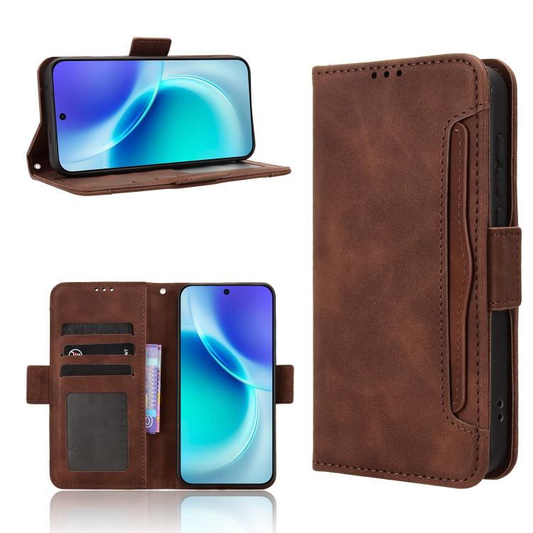 Custodia per telefono in pelle con slot per schede di consistenza al polpaccio, For vivo X300, For vivo V60 Lite 4G / 5G, For vivo Y31 5G 2025, For vivo Y400 4G / 5G / iQOO Z10 Lite 4G