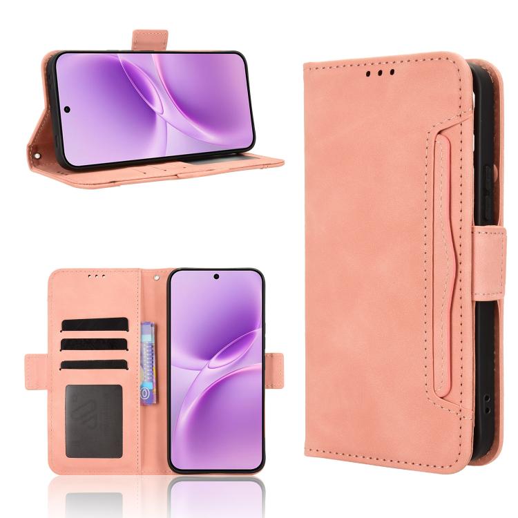 Custodia per telefono in pelle con slot per schede di consistenza al polpaccio, For vivo V70 FE 5G, For vivo V70 5G / V70 Elite 5G, For vivo iQOO Z11 Turbo 5G / 15R 5G, For vivo Y31d 4G / Y500i 5G