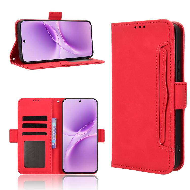 Custodia per telefono in pelle con slot per schede di consistenza al polpaccio, For vivo V70 FE 5G, For vivo V70 5G / V70 Elite 5G, For vivo iQOO Z11 Turbo 5G / 15R 5G, For vivo Y31d 4G / Y500i 5G