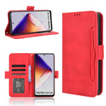 Custodia per telefono in pelle con slot per schede di consistenza al polpaccio, For Infinix Note 40X 5G, For Infinix Note 40 5G, For Infinix GT 20 Pro 5G, For Infinix Note 40 Pro 4G