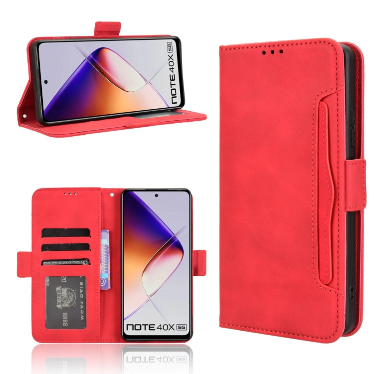 Custodia per telefono in pelle con slot per schede di consistenza al polpaccio, For Infinix Note 40X 5G, For Infinix Note 40 5G, For Infinix GT 20 Pro 5G, For Infinix Note 40 Pro 4G