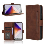 Custodia per telefono in pelle con slot per schede di consistenza al polpaccio, For Infinix Note 40X 5G, For Infinix Note 40 5G, For Infinix GT 20 Pro 5G, For Infinix Note 40 Pro 4G