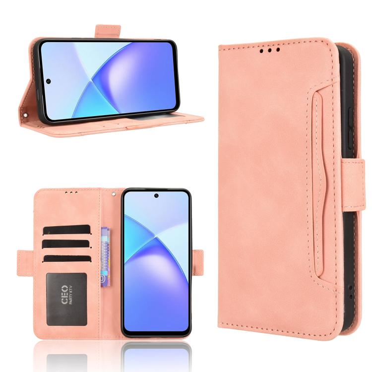 Custodia per telefono in pelle con slot per schede di consistenza al polpaccio, For Infinix Hot 60 Pro+ 4G, For Infinix Hot 60 Pro 4G, For Infinix Smart 10 Plus 4G, For Infinix Smart 10 / Tecno Pop 10 4G
