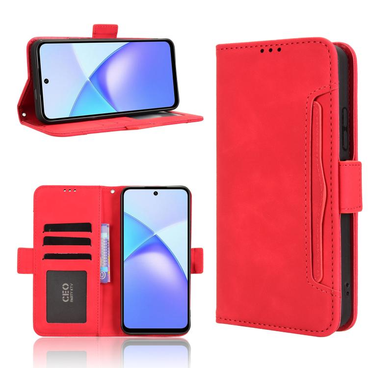 Custodia per telefono in pelle con slot per schede di consistenza al polpaccio, For Infinix Hot 60 Pro+ 4G, For Infinix Hot 60 Pro 4G, For Infinix Smart 10 Plus 4G, For Infinix Smart 10 / Tecno Pop 10 4G
