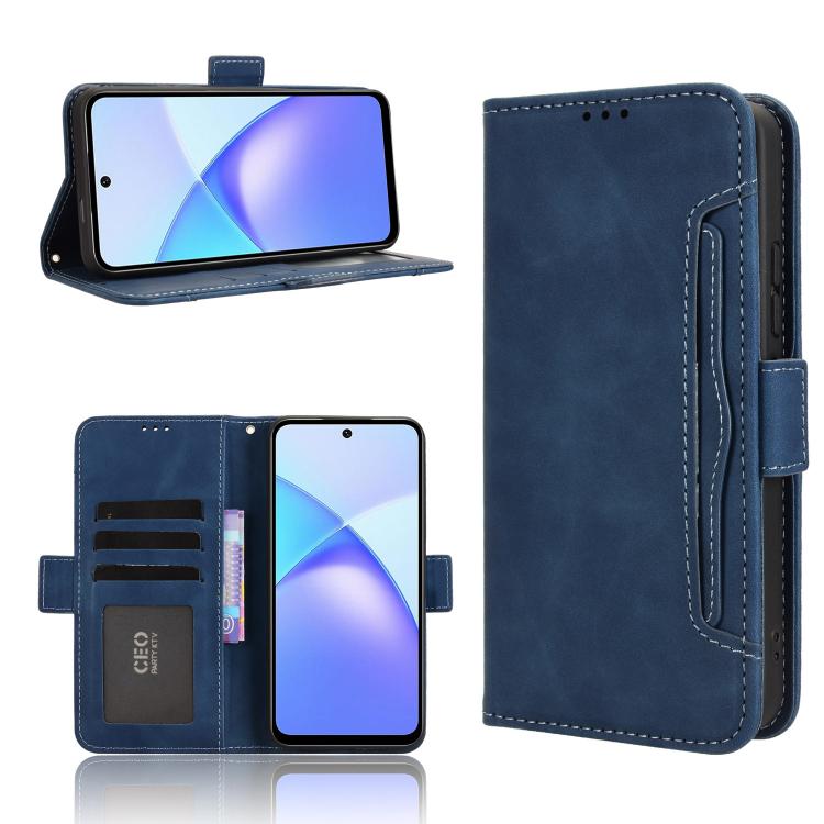 Custodia per telefono in pelle con slot per schede di consistenza al polpaccio, For Infinix Hot 60 Pro+ 4G, For Infinix Hot 60 Pro 4G, For Infinix Smart 10 Plus 4G, For Infinix Smart 10 / Tecno Pop 10 4G