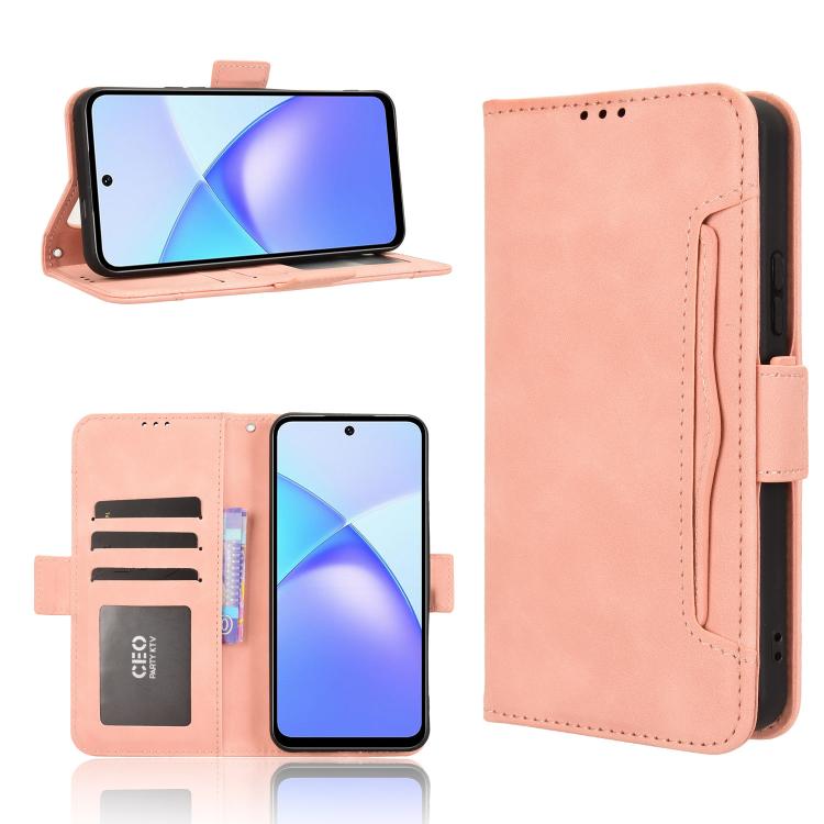 Custodia per telefono in pelle con slot per schede di consistenza al polpaccio, For Infinix Hot 60 Pro+ 4G, For Infinix Hot 60 Pro 4G, For Infinix Smart 10 Plus 4G, For Infinix Smart 10 / Tecno Pop 10 4G