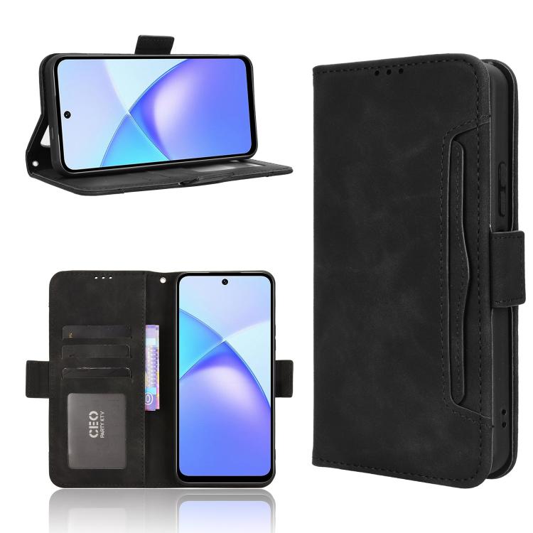 Custodia per telefono in pelle con slot per schede di consistenza al polpaccio, For Infinix Hot 60 Pro+ 4G, For Infinix Hot 60 Pro 4G, For Infinix Smart 10 Plus 4G, For Infinix Smart 10 / Tecno Pop 10 4G