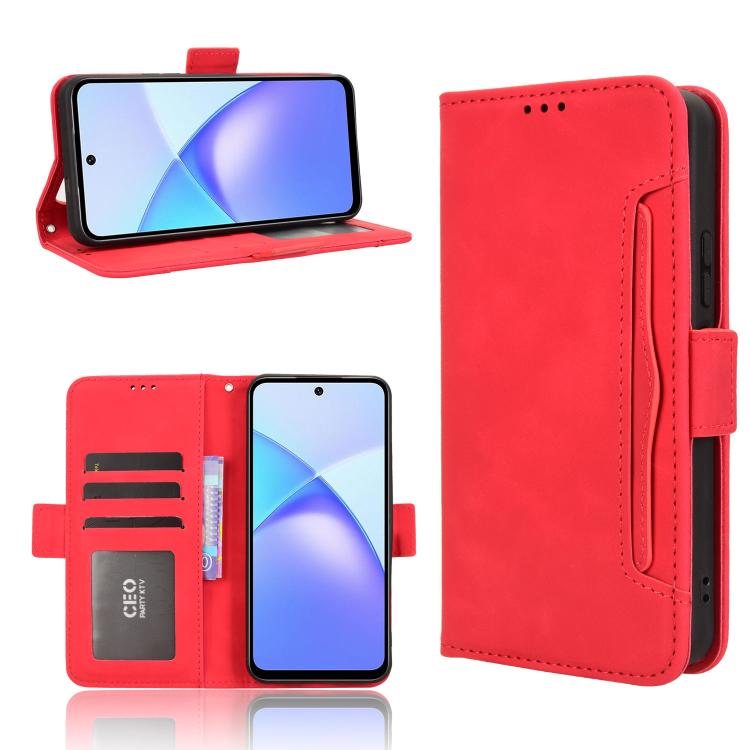 Custodia per telefono in pelle con slot per schede di consistenza al polpaccio, For Infinix Hot 60 Pro+ 4G, For Infinix Hot 60 Pro 4G, For Infinix Smart 10 Plus 4G, For Infinix Smart 10 / Tecno Pop 10 4G