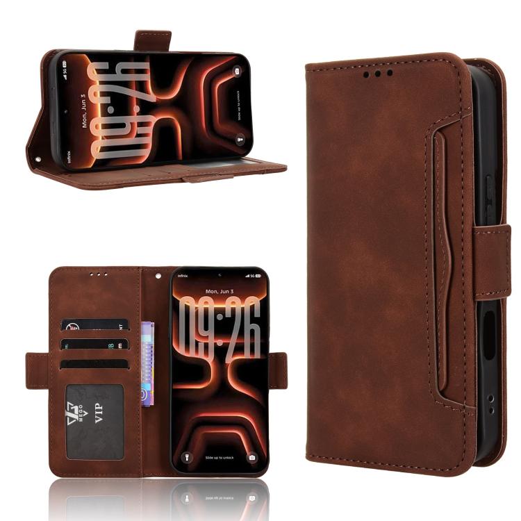 Custodia per telefono in pelle con slot per schede di consistenza al polpaccio, For Infinix GT 50 Pro 5G, For Infinix Hot 70 4G, For Infinix Note 60 Ultra 5G, For Infinix Note Edge 5G