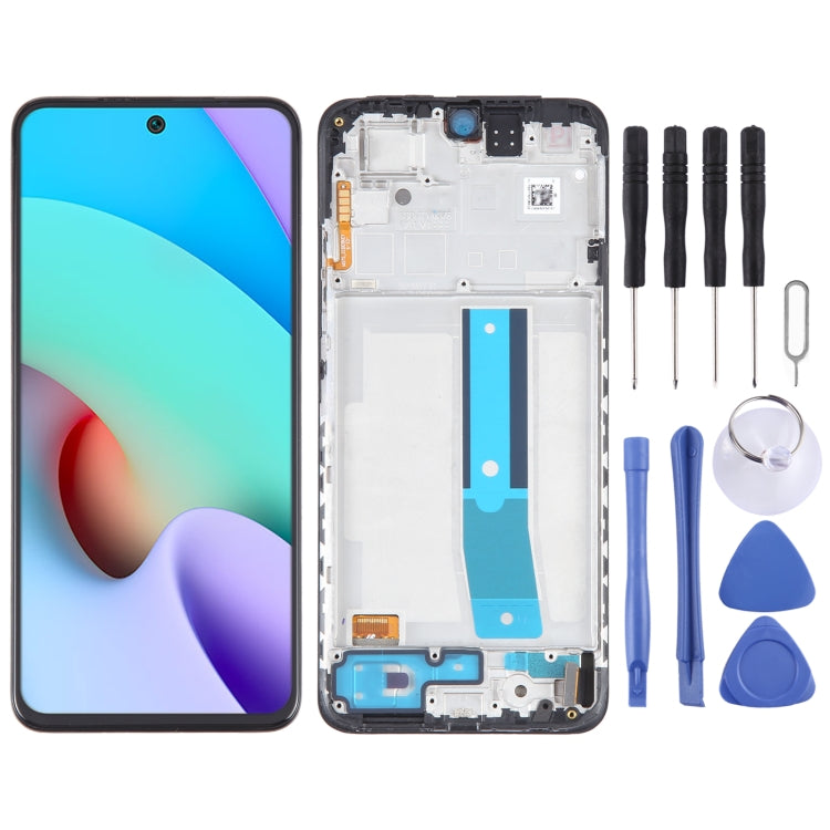 Schermo LCD in materiale OLED per assemblaggio completo di digitalizzatore con cornice, For Xiaomi Redmi Note 11 4G, For Xiaomi Poco M4 Pro 4G, For Xiaomi Redmi Note 11S 4G, For Xiaomi Redmi Note 10 Pro 4G, For Xiaomi Redmi Note 10 Pro Max