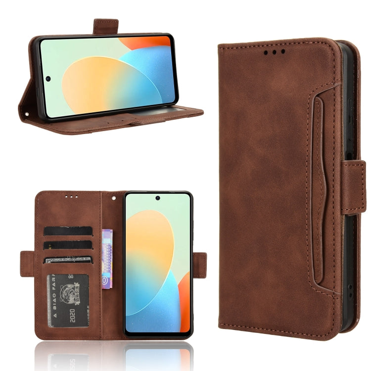 Custodia per telefono in pelle con slot per schede di consistenza al polpaccio, For Tecno Pova 6 Pro 5G, For Tecno Spark 20 Pro+ 4G KJ7, For Tecno Spark 20 Pro 4G KJ6, For Tecno Spark Go 2024 / Spark 20C