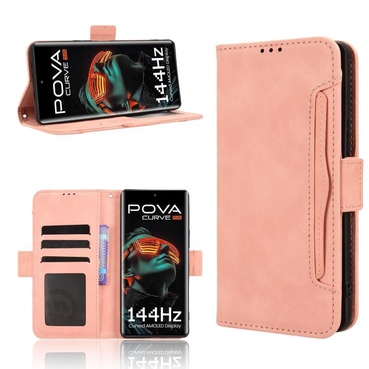 Custodia per telefono in pelle con slot per schede di consistenza al polpaccio, For Tecno Pova Curve 5G, For Tecno Camon 40 Pro 4G / 5G, For Tecno Camon 40 Premier 5G, For Tecno Camon 40 4G