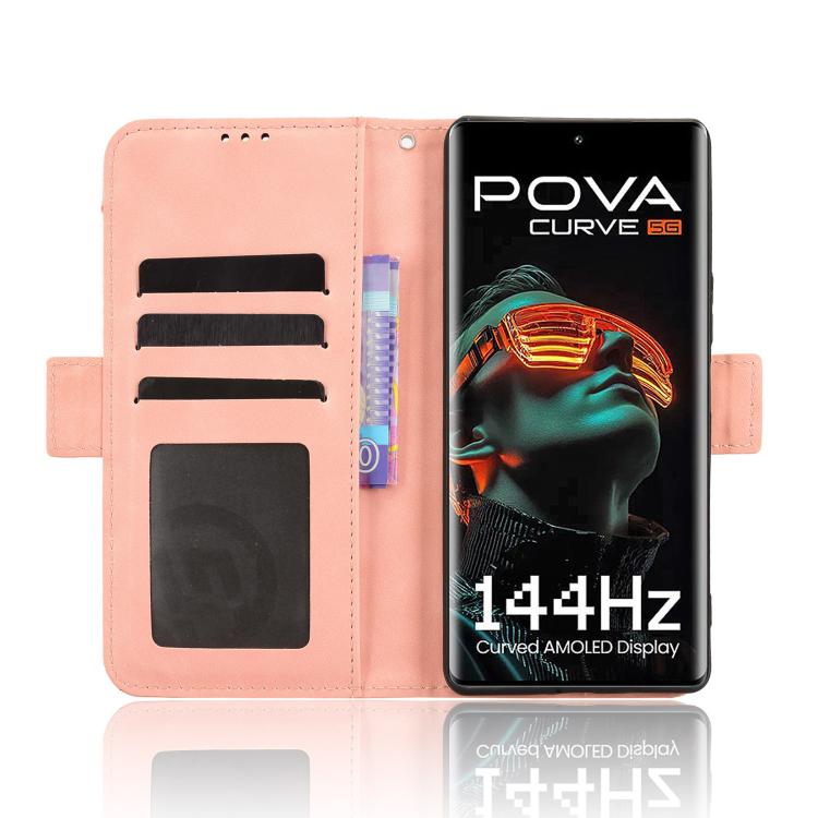 Custodia per telefono in pelle con slot per schede di consistenza al polpaccio, For Tecno Pova Curve 5G, For Tecno Camon 40 Pro 4G / 5G, For Tecno Camon 40 Premier 5G, For Tecno Camon 40 4G