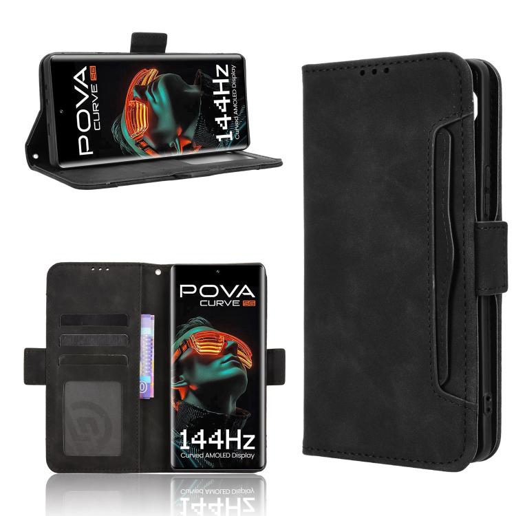 Custodia per telefono in pelle con slot per schede di consistenza al polpaccio, For Tecno Pova Curve 5G, For Tecno Camon 40 Pro 4G / 5G, For Tecno Camon 40 Premier 5G, For Tecno Camon 40 4G