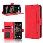 Custodia per telefono in pelle con slot per schede di consistenza al polpaccio, For Tecno Pova Curve 5G, For Tecno Camon 40 Pro 4G / 5G, For Tecno Camon 40 Premier 5G, For Tecno Camon 40 4G